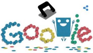 Google Doodle of a hole punch, seriously.